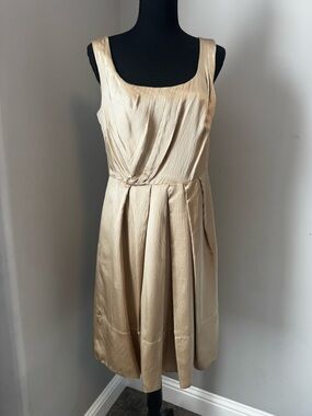 Banana Republic Sleeveless Gold-Tone Midi Dress